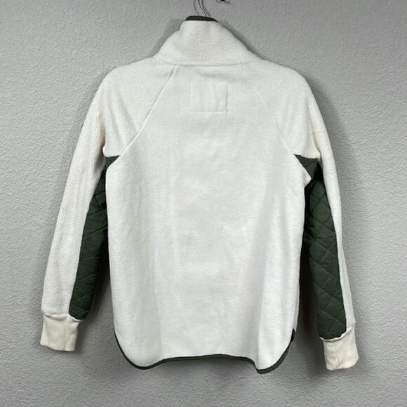 Abercrombie & Fitch Asymmetrical Snap Up Quilted Fleece Sweatshirt Size XS - Picture 5 of 11